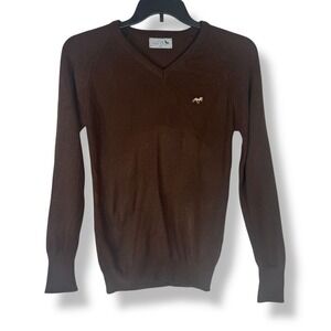 Walk On Horse Logo‎ Sweater Mens XL Fits Size Small Dadcore Grandpa Vintage 80s